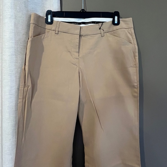 NWT Express Editor Camel Pants Low Rise Flare Leg, Size 8 Long - Picture 2 of 15